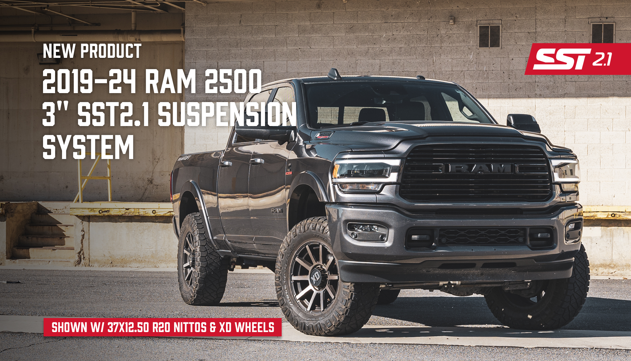 2019-2024 Ram 2500 Diesel 4WD 3'' SST2.1 Coil Spring Lift Kit